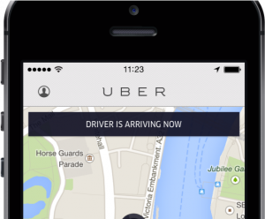 UBER App Driver Arriving