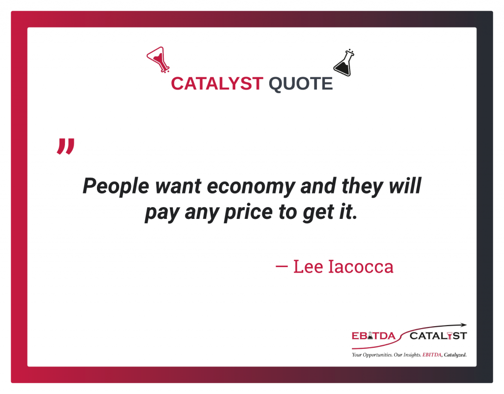 Image shows a framed quote attributed to Lee Iacocca ""
